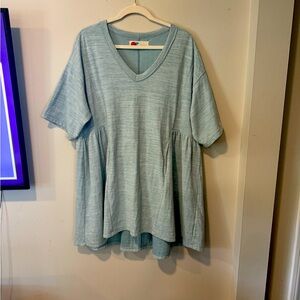 Free People Beach mini dress. Light blue/aqua. Size medium